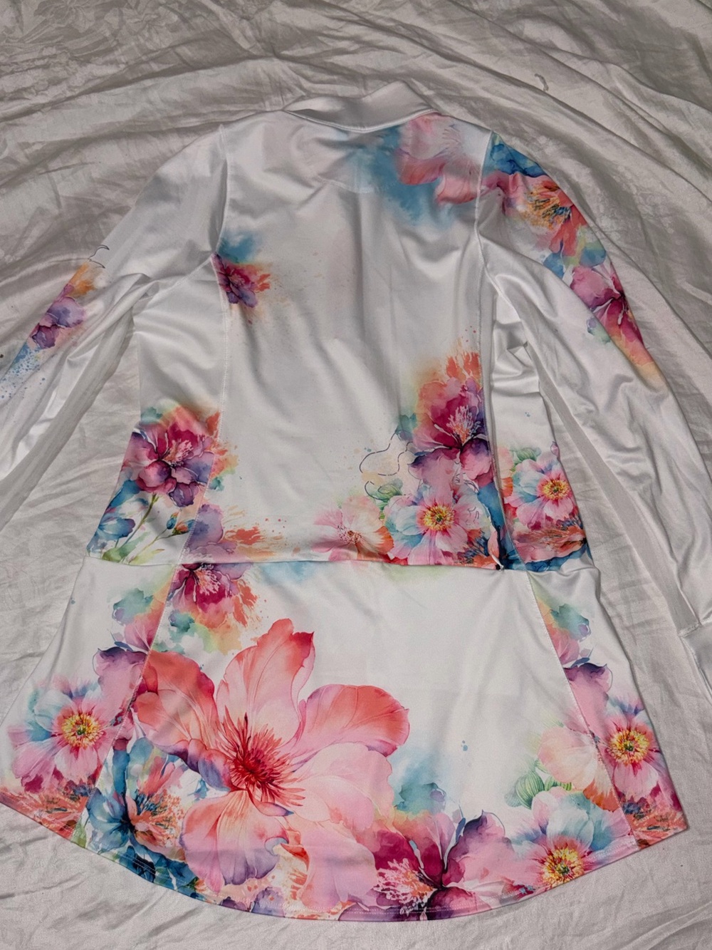 Like new Lucky In Love watercolor floral tennis dress Sz large - Picture 2 of 16